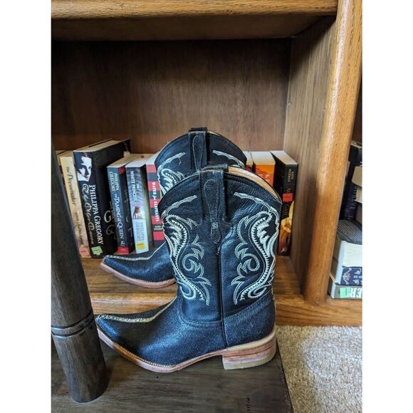 Linea De Oro Mexico 24 US 7 Men’s Cowboy Western Boots Heeled stingray Leather - Picture 5 of 8
